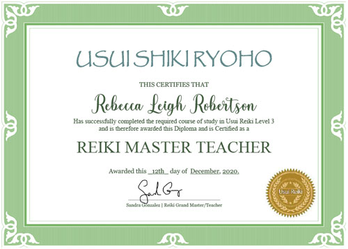 rebecca robertson cochrane calgary reiki master